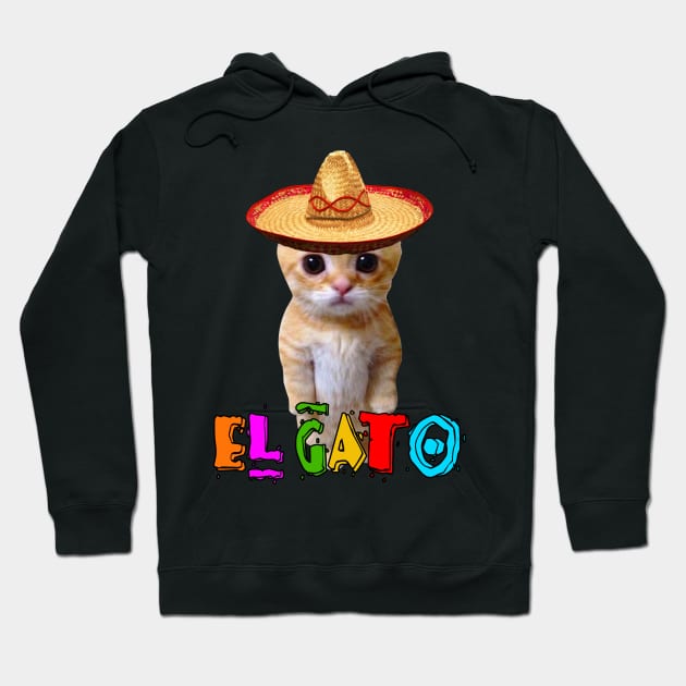 El Gato Mexican Kitten Hoodie by Lean Mean Meme Machine